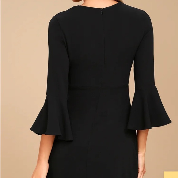 Lulus Center of Attention Black Dress with Bell Sleeves - Picture 3 of 9